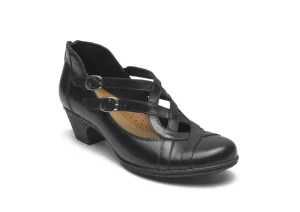 Rockport Abbott Curvy Black Leather Heel | Women Women's Dress