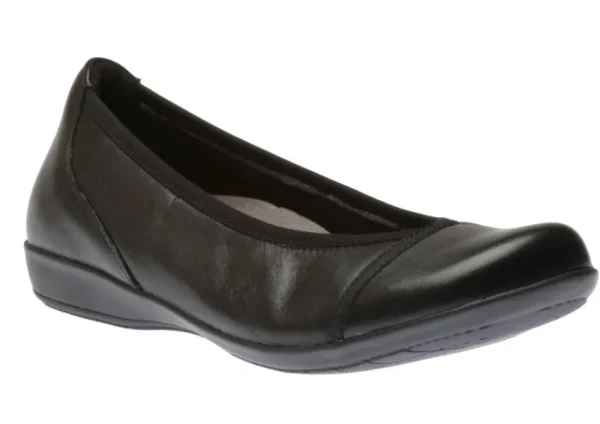 Earth Alder Varden Black Leather Ballet Flat Shoe | Women Women's Dress Casual | Women's Casual