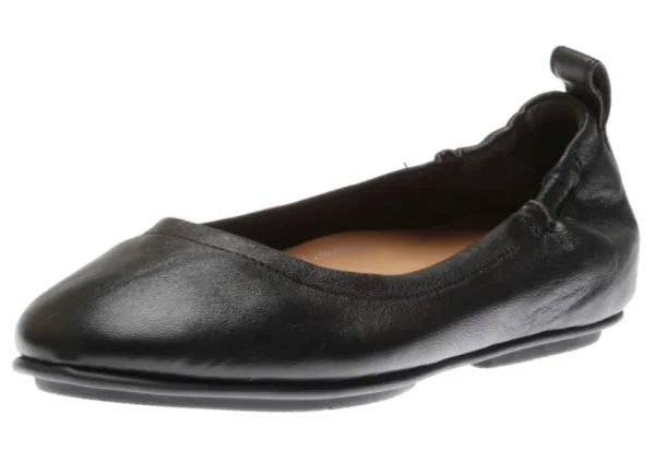 Fit Flop Allegro Black Leather Ballet Flat | Women Women's Dress Casual