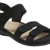 Earth Amal Black Leather Adjustable Strappy Sandal | Women Women's Sandal