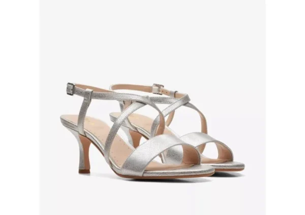 Clarks Amali Buckle Silver | Women Women's Sandal