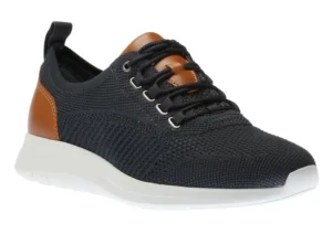 Johnston & Murphy Amherst Navy Knit Lace-Up Sneaker | Men's Casual