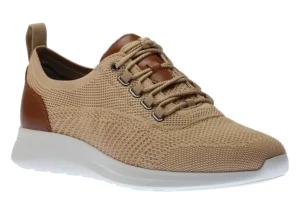 Johnston & Murphy Amherst Taupe Knit Lace-Up Sneaker | Men's Casual