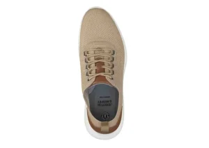 Johnston & Murphy Amherst Taupe Knit Lace-Up Sneaker | Men's Casual