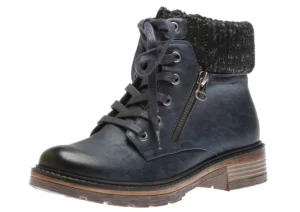 Wanderlust Amy Navy Lace-Up Ankle Boot | Women Women's Boot