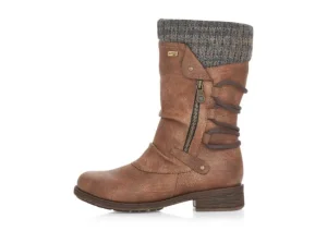 Remonte Andros Brown Knit Mid-Height Boot | Women Women's Boot