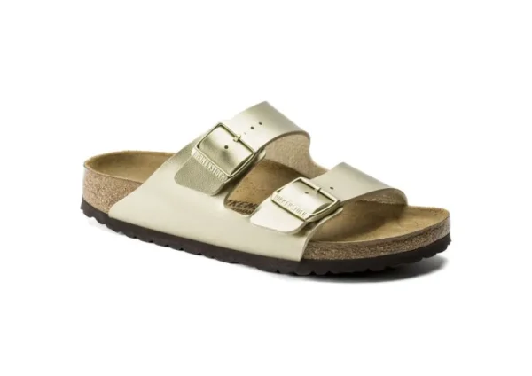 Birkenstock Arizona Birko-Flor Gold Slide Sandal | Women Women's Slide | Women's Sandal