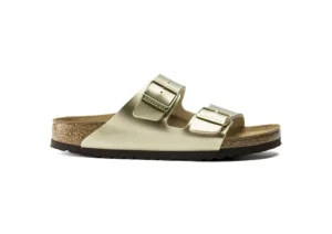 Birkenstock Arizona Birko-Flor Gold Slide Sandal | Women Women's Slide | Women's Sandal