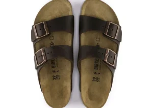 Birkenstock Arizona Hard Footbed Habana Brown Oiled Leather Slide Sandal | Women Unisex Sandal | Men's Slide