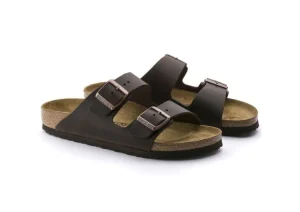 Birkenstock Arizona Hard Footbed Habana Brown Oiled Leather Slide Sandal | Women Unisex Sandal | Men's Slide