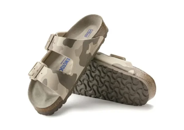 Birkenstock Arizona Soft Footbed Desert Soil Camo Grey Slide Sandal | Women Women's Slide | Women's Sandal