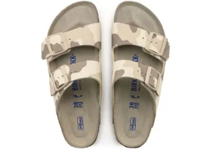 Birkenstock Arizona Soft Footbed Desert Soil Camo Grey Slide Sandal | Women Women's Slide | Women's Sandal