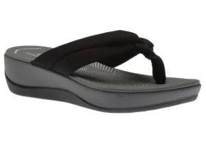 Clarks Arla Kaylie Black Thong Sandal | Women Women's Toe Thong | Women's Sandal