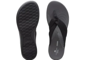 Clarks Arla Kaylie Black Thong Sandal | Women Women's Toe Thong | Women's Sandal