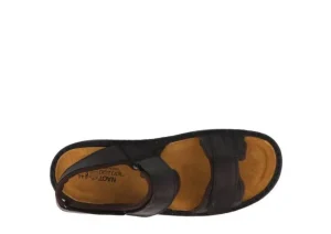 Naot Arthur Coal Nubuck Leather Adjustable Straps Casual Sandal | Men's Sandal