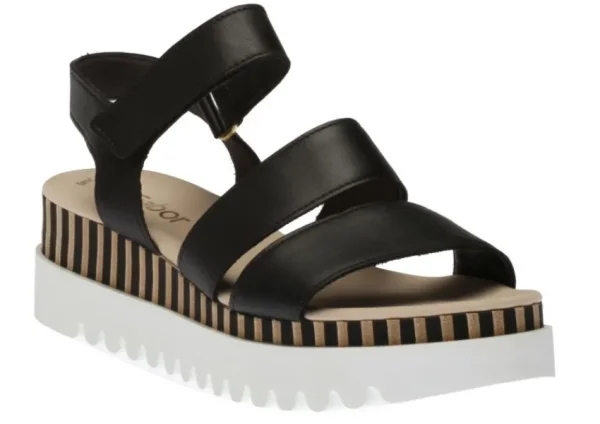 Gabor 2 Band Sandal Black | Women Women's Sandal