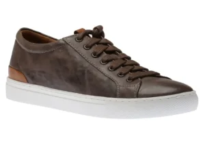 Johnston & Murphy Banks Grey Leather Lace-Up Sneaker | Men's Casual