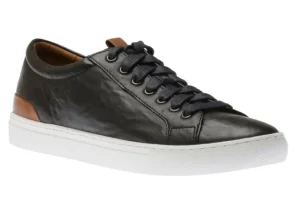 Johnston & Murphy Banks Navy Leather Lace-Up Sneaker | Men's Casual