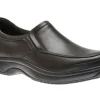 Dunham Battery Park Service Black Leather Slip-On Shoe | Men's Walking