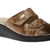 Lady Diana Beige Brown Snakeskin Slide Wedge Sandal | Women Women's Slipper | Women's Slide