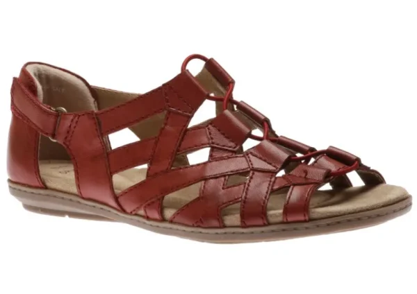 Earth Belle Bridget Red Leather Sandal | Women Women's Sandal