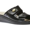 Lady Diana Black Snakeskin Slide Wedge Sandal | Women Women's Slipper | Women's Slide