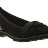 Gabor 54.107.17 Black Suede Leather Ballet Flat | Women Women's Dress Casual