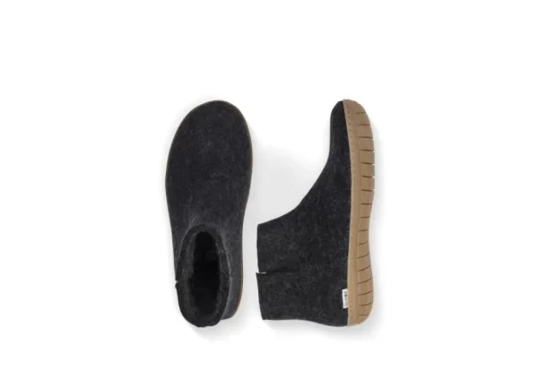 Glerups Boot Charcoal Rubber | Men's Slipper