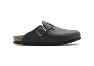 Birkenstock Boston Black Oiled Leather Clog | Women Men's Slipper | Men's Clog