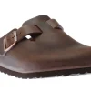 Birkenstock Boston Habana Brown Oiled Leather Soft Footbed Clog | Women Men's Clog | Women's Clog