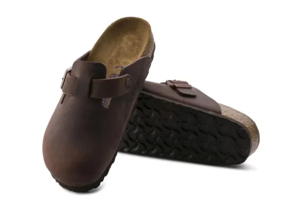 Birkenstock Boston Habana Brown Oiled Leather Soft Footbed Clog | Women Men's Clog | Women's Clog