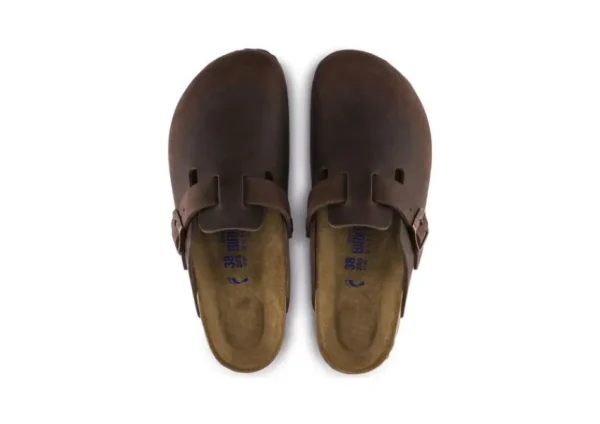 Birkenstock Boston Habana Brown Oiled Leather Soft Footbed Clog | Women Men's Clog | Women's Clog