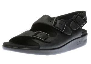 SAS Shoes Bravo Black Bear Leather Heel Strap Sandal | Men's Sandal