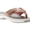 Clarks Breeze Sea Rose Gold Thong Sandal | Women Women's Toe Thong