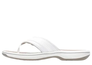 Clarks Breeze Sea White Thong Sandal | Women Women's Toe Thong