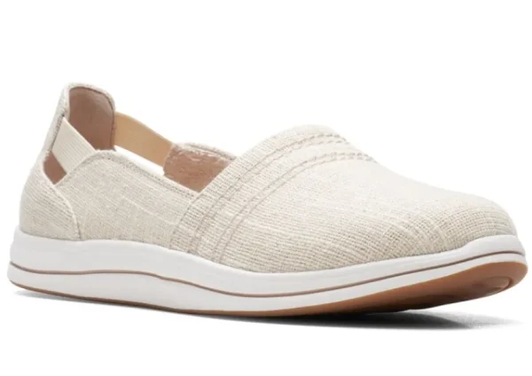 Clarks Breeze Step Beige Canvas Slip-On Sneaker | Women Women's Walking | Women's Casual