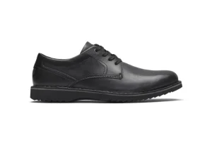 Rockport Cabot Black Nubuck Leather Plain Toe Lace-Up Derby Shoe | Men's Casual