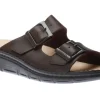 Finn Comfort Cayman Men's Brown Leather Slide Sandal | Men's Slide