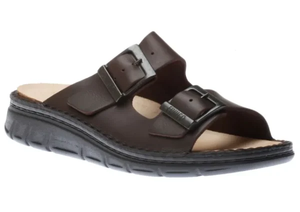 Finn Comfort Cayman Men's Brown Leather Slide Sandal | Men's Slide