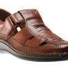 Rieker Clarino Brown Leather Fisherman Sandal | Men's Casual