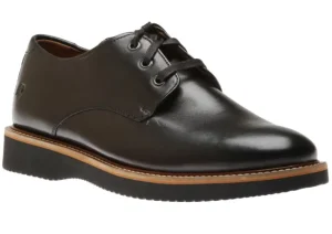 Dunham Clyde Black Leather Plain Toe Oxford Shoe | Men's Dress Casual