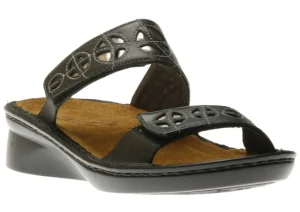 Naot Cornet Black Leather Slide Sandal | Women Women's Slide