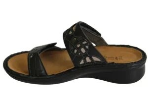 Naot Cornet Black Leather Slide Sandal | Women Women's Slide