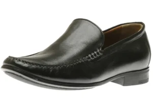 Johnston & Murphy Cresswell Black Leather Venetian Loafer | Men's Dress Casual | Men's Dress