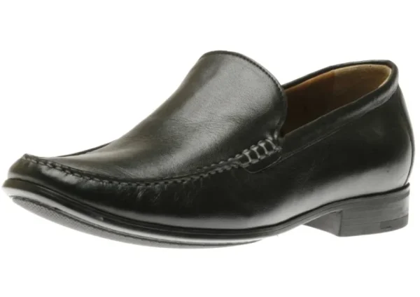 Johnston & Murphy Cresswell Black Leather Venetian Loafer | Men's Dress Casual | Men's Dress