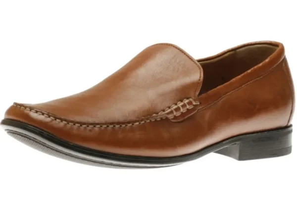 Johnston & Murphy Cresswell Cognac Brown Leather Venetian Loafer | Men's Dress Casual | Men's Dress