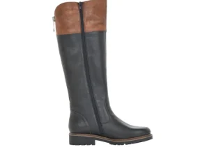 Remonte Cristallino Black Brown Leather Tall Boot | Women Women's Dress Boot