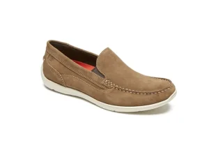 Rockport Cullen Venetian Vicuna Brown Suede Slip-On Loafer | Men's Casual