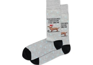 Hotsox Dachshund Snow Grey | Socks