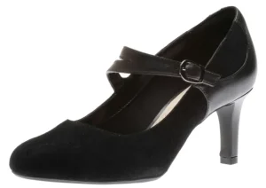 Clarks Dancer Reece Black Suede Mary Jane Pump | Women Women's Dress Boot